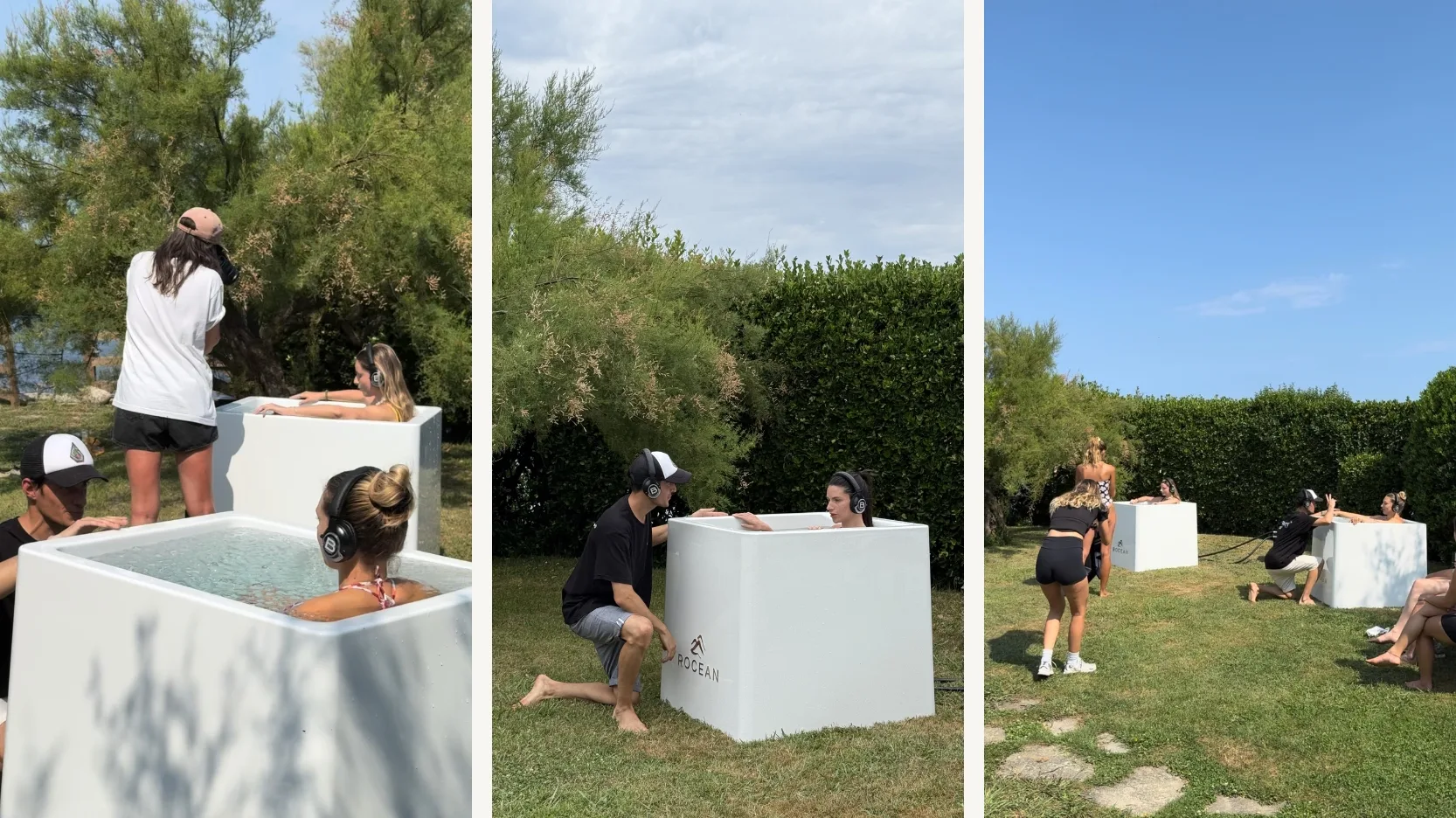 Rocean bath on a brand activation set