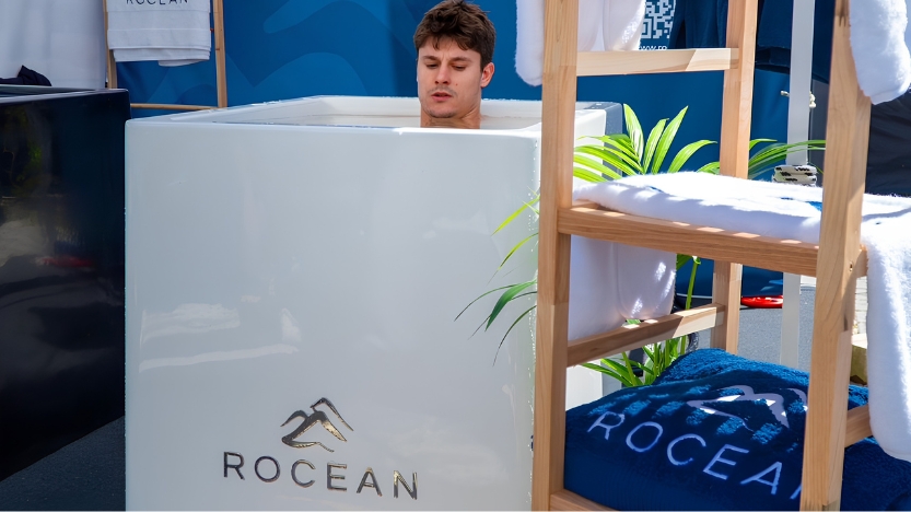 Rocean cold bath at a sports event
