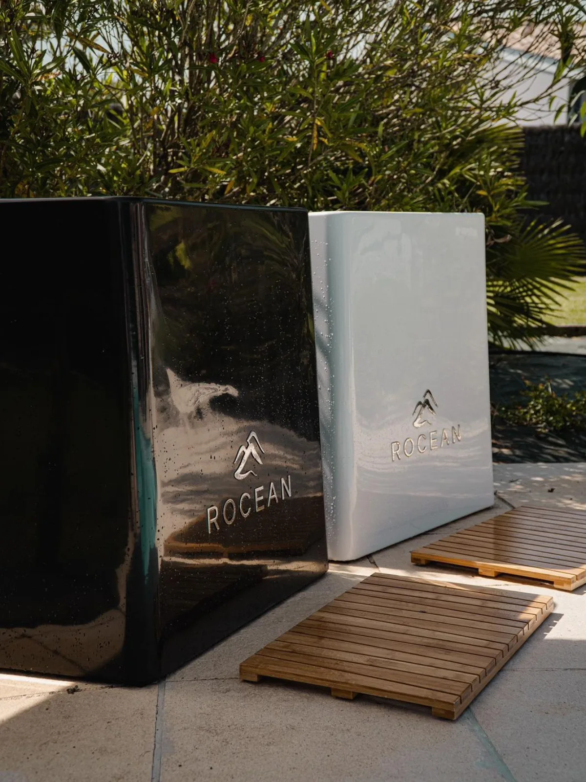 Rocean Box black and white outdoor installation